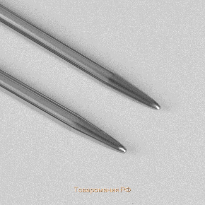Спицы для вязания, прямые, d = 5,5 мм, 20 см, 2 шт