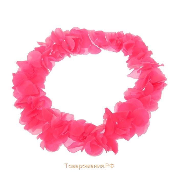 Гавайское ожерелье «Лепестки ириса», цвет розовый