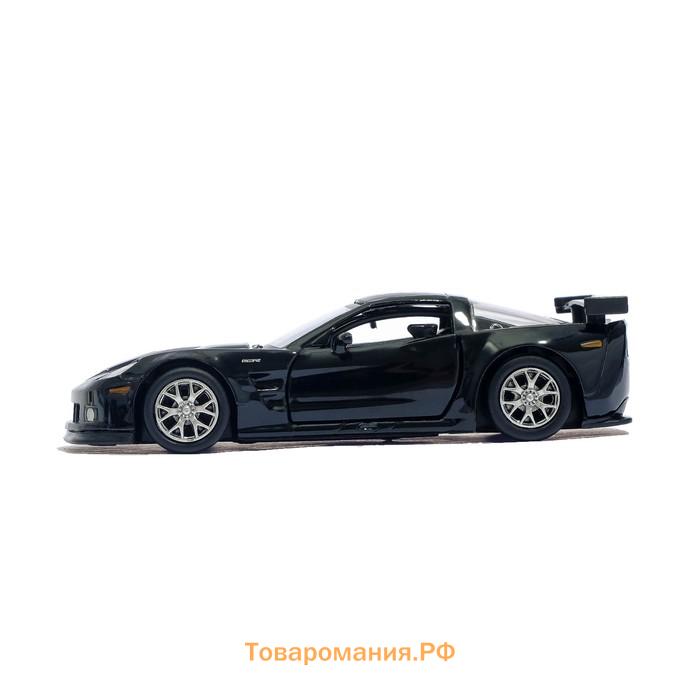 Машина металлическая CHEVROLET CORVETTE C6-R, 1:32, открываются двери, инерция, цвет чёрный