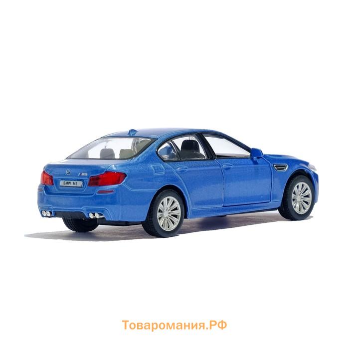 Машина металлическая BMW M5, 1:32, открываются двери, инерция, цвет синий