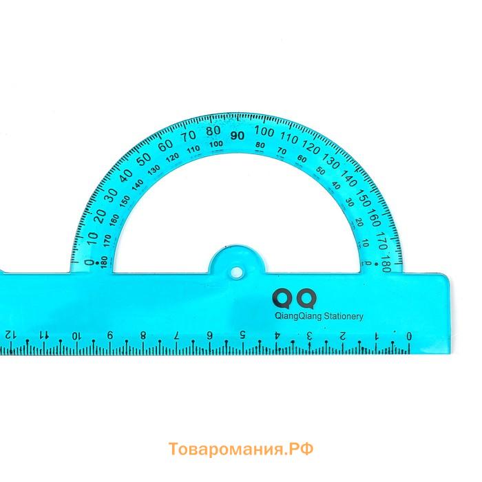 Линейка гибкая, силиконовая, 30 см, многофункциональная, МИКС