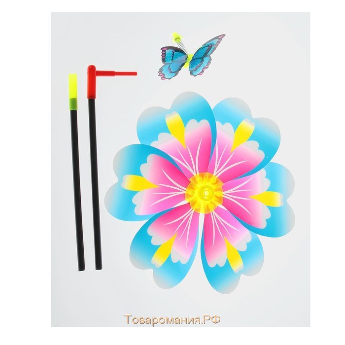 Ветерок «Бабочка», мягкий пластик, на пружине, цвета МИКС