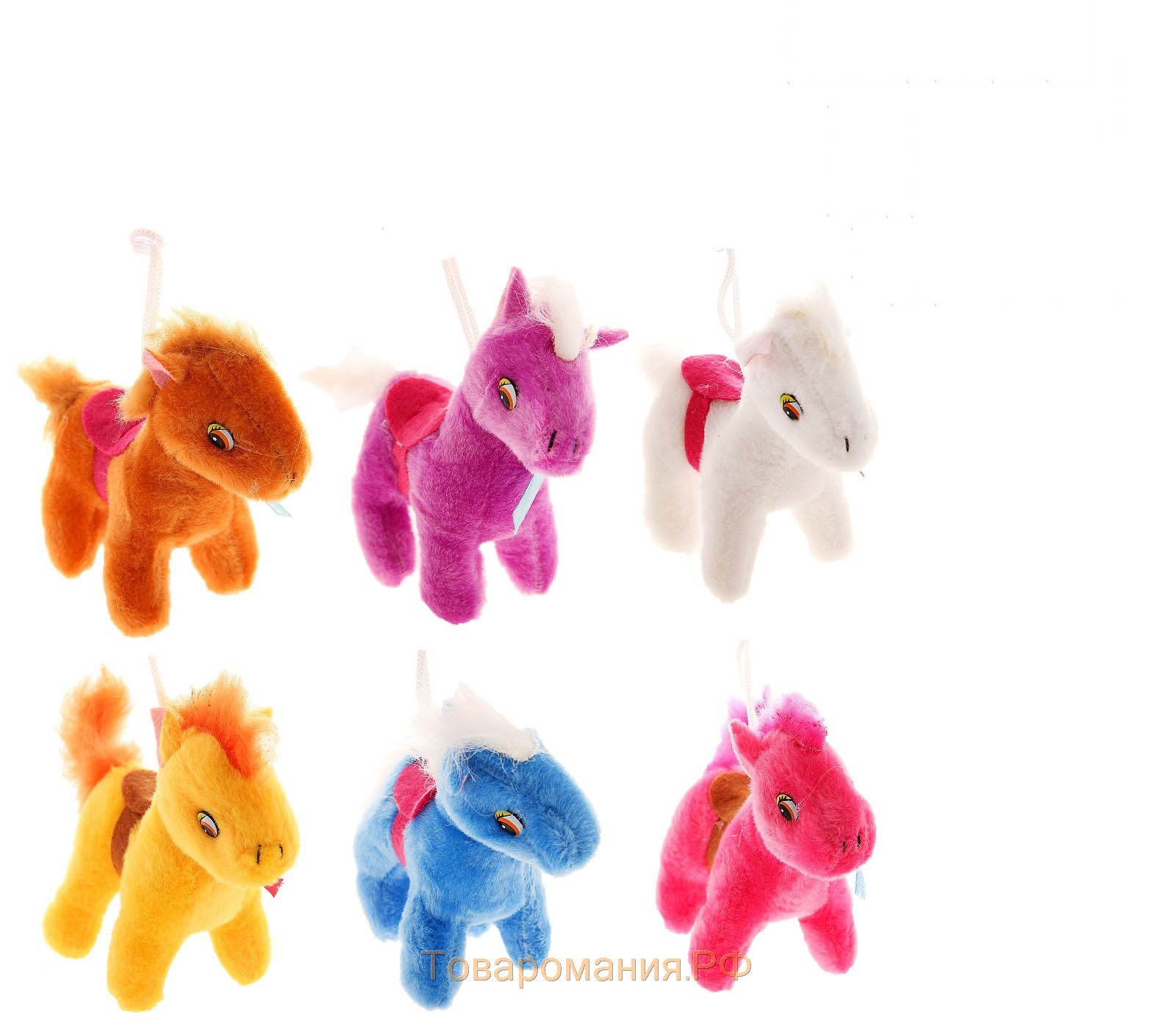 Мягкая игрушка-присоска «Лошадь с попоной», бантик на шее, цвета МИКС