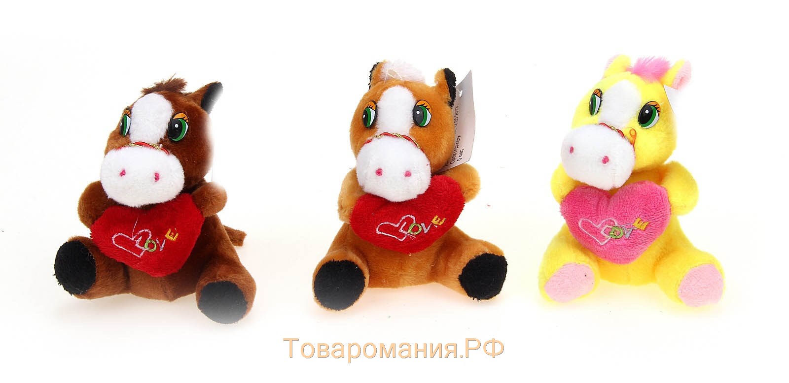 Мягкая игрушка-присоска «Лошадь», с сердцем, цвета МИКС