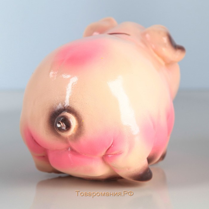 Копилка "Свинка", глянец, розовый цвет, 15 см