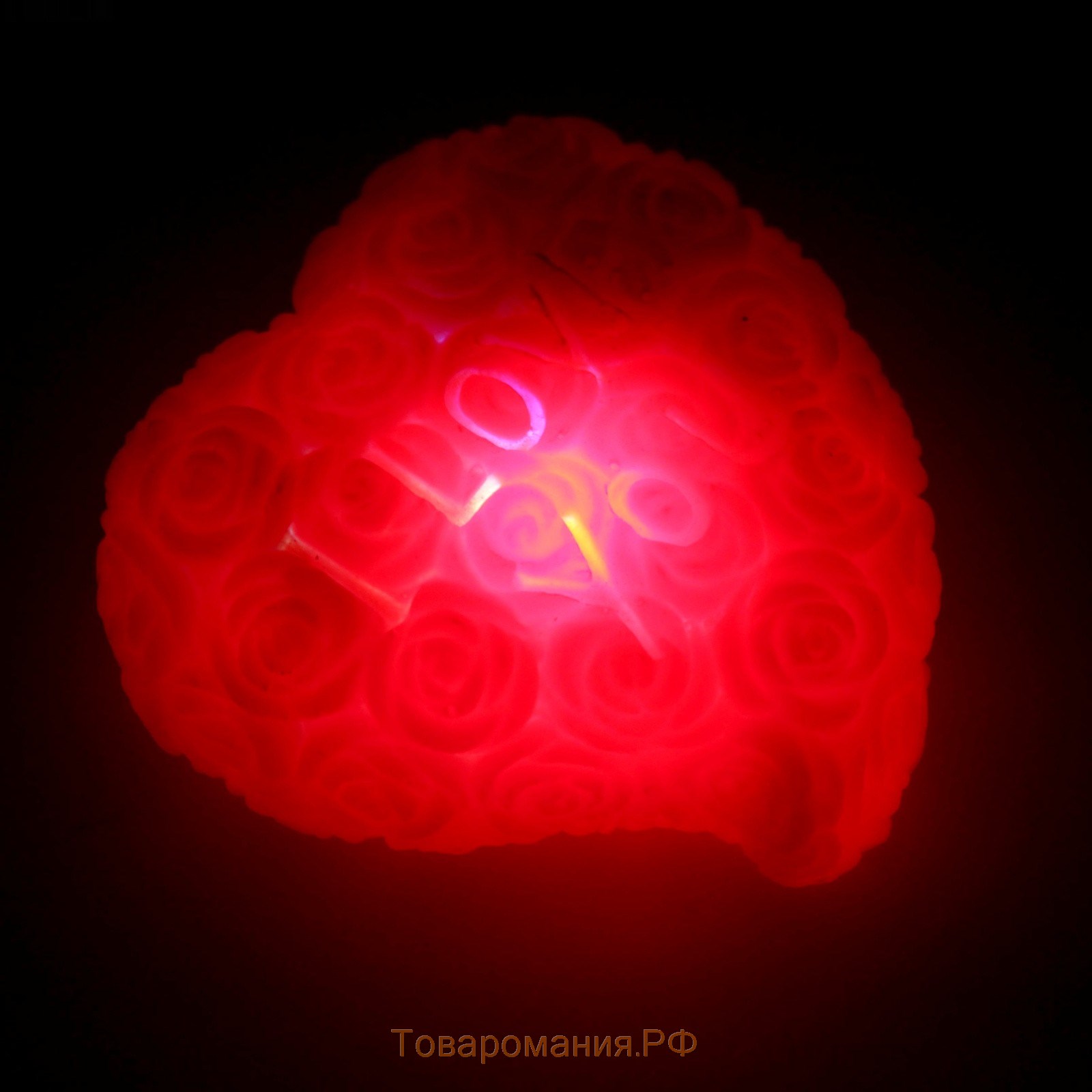 Сувенир световой "Сердечко"с датчиком от прикосновения с водой, горит разными цветам