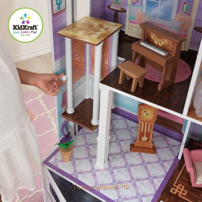 Домик кукольный KidKraft «Загородная усадьба», четырёхэтажный, с мебелью