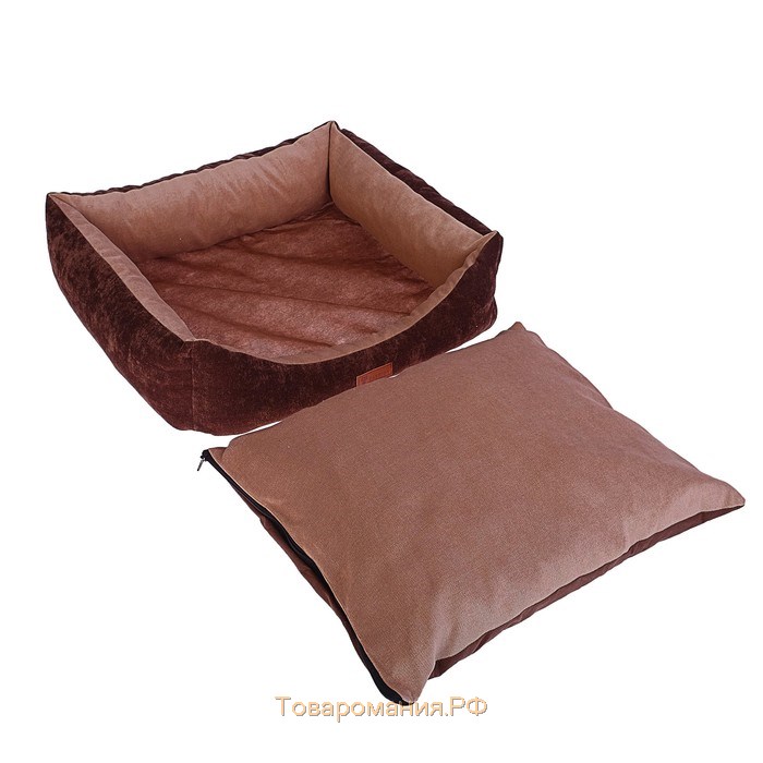 Лежанка со съемным чехлом,  мебельная ткань, поролон, 55 х 45 х 15 см