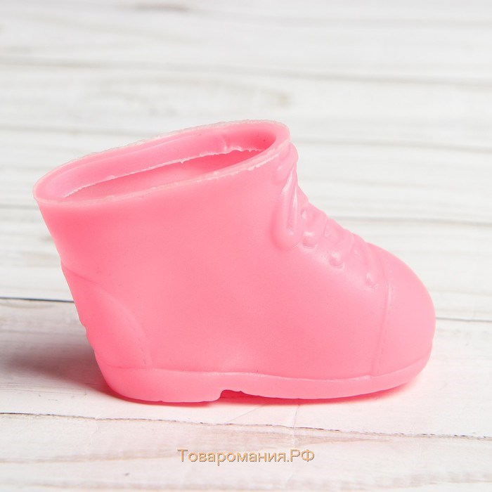 Ботинки для куклы «Бантики», длина подошвы: 6,5 см, 1 пара, цвет розовый