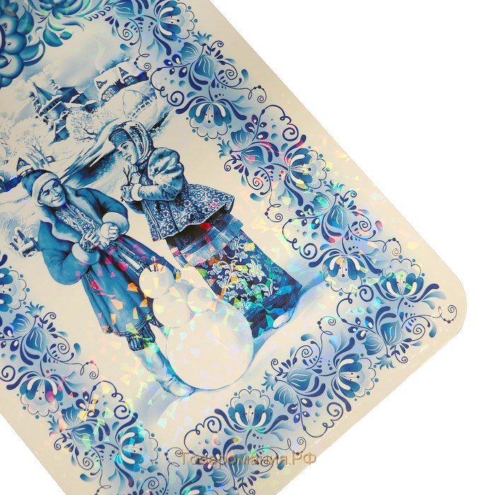 Доска разделочная сувенирная "Гжель", 19,5×27,5 см