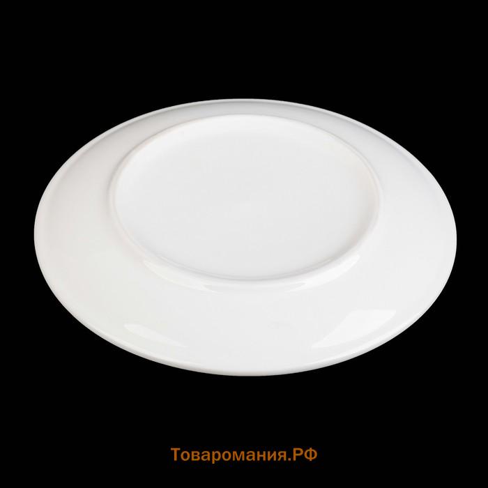 Тарелка десертная White Label, d=17,5 см, фарфор, цвет белый