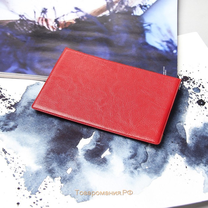 Обложка для паспорта, с уголками, цвет красный