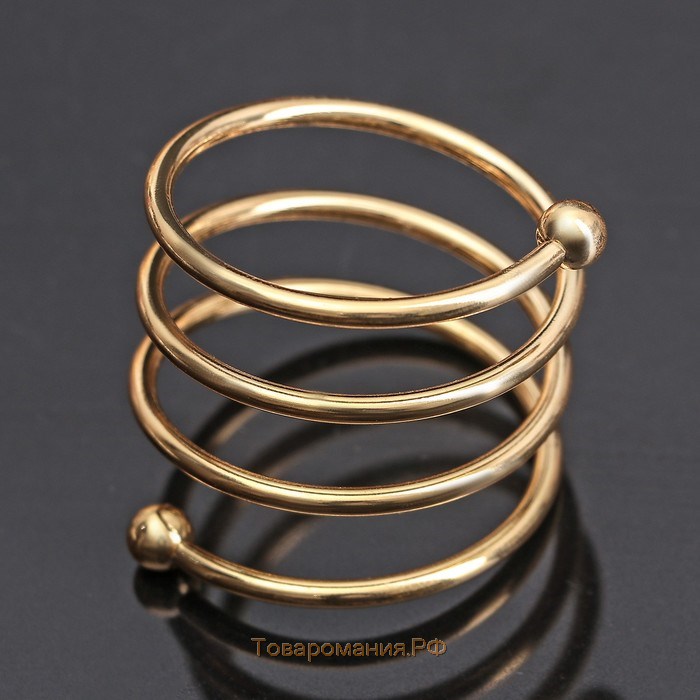 Кольцо для салфеток «Спираль», 4,5×4 см, цвет золотой