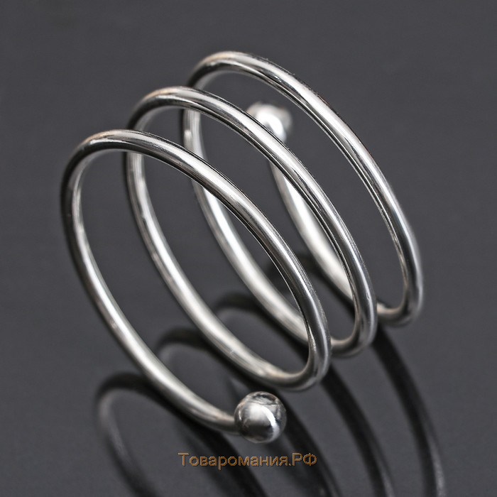 Кольцо для салфеток «Спираль», 4,5×4 см, цвет серебряный