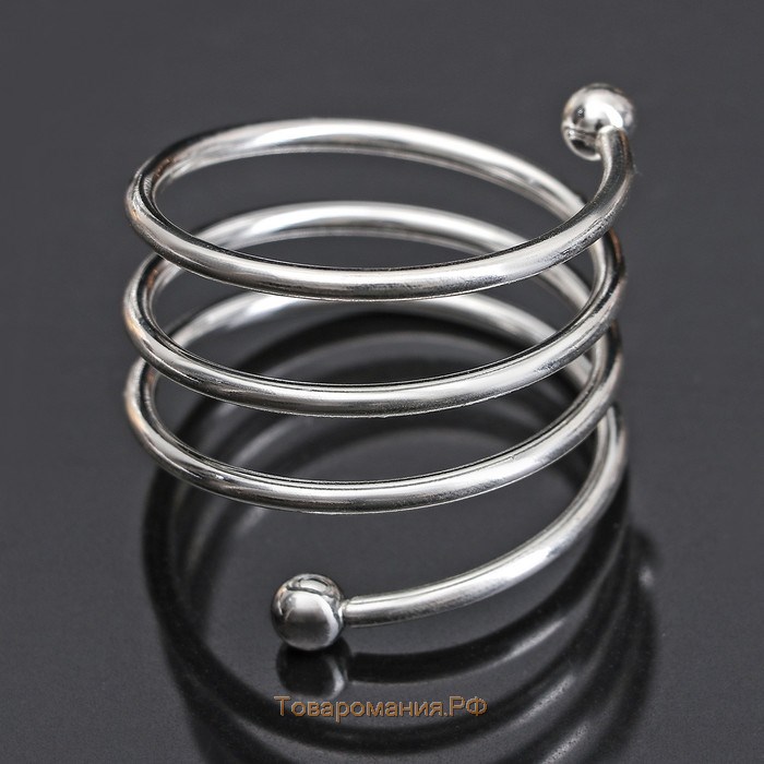 Кольцо для салфеток «Спираль», 4,5×4 см, цвет серебряный