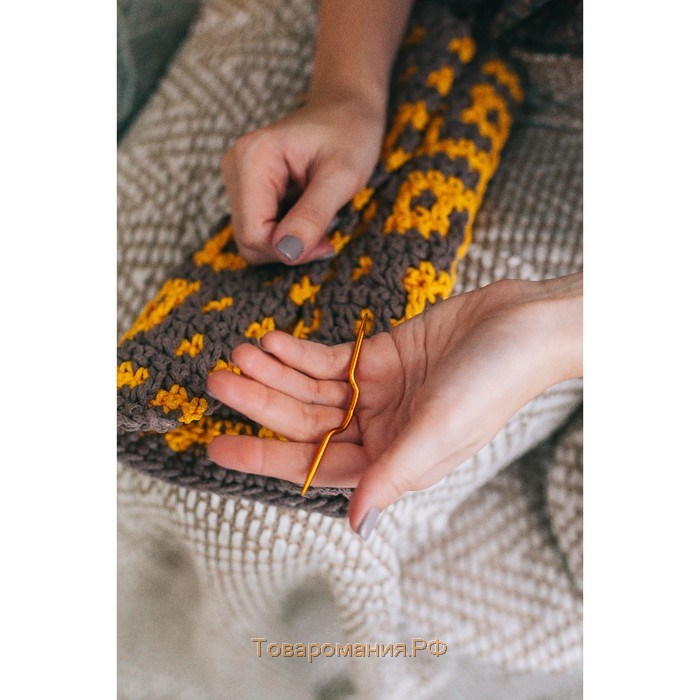 Набор вспомогательных спиц для вязания, d = 3 мм, 9 см, 5 шт, цвет золотой