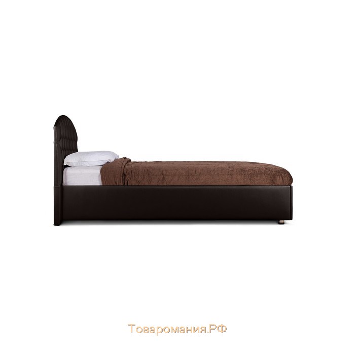 Кровать «Пальмира» без ПМ, 180×200 см, экокожа, цвет горький шоколад