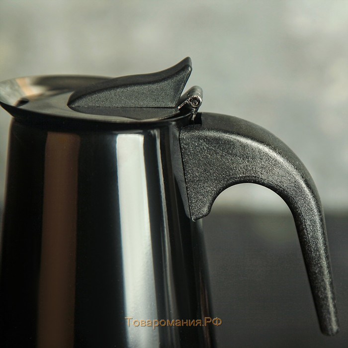 Кофеварка гейзерная Magistro «Классик», на 4 чашки, 200 мл, цвет чёрный