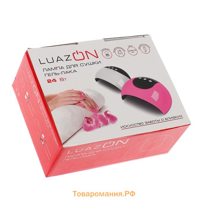 Лампа для гель-лака LUF-18, UV/LED, 24 Вт, 8 диодов, таймер 60/90/120 сек, USB, белая