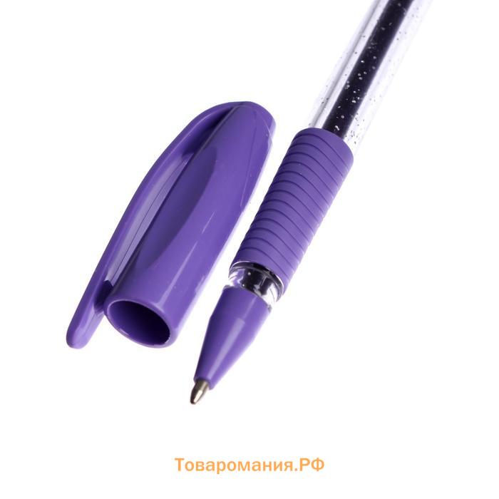 Ручка гелевая Pensan Glitter Gel, узел 1.0 мм, резиновый грип, 9 цветов с блёстками, МИКС + дисплей