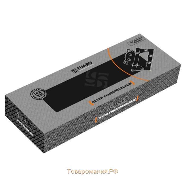 Петля универсальная Fuaro 500-2BB 100x2.5 CFB, без врезки, цвет кофе глянец, 1 шт.