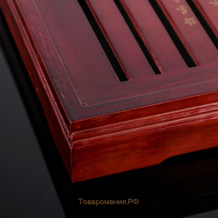Стол для чайной церемонии с подносом «Иероглифы», 43×27,5×5 см