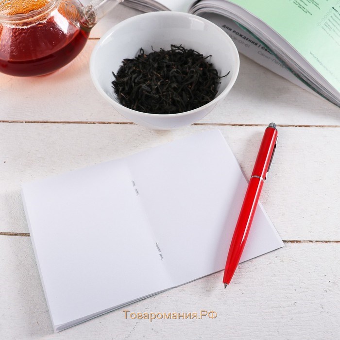 Набор чай чёрный 25 г, блокнот, ручка "Тюльпаны"