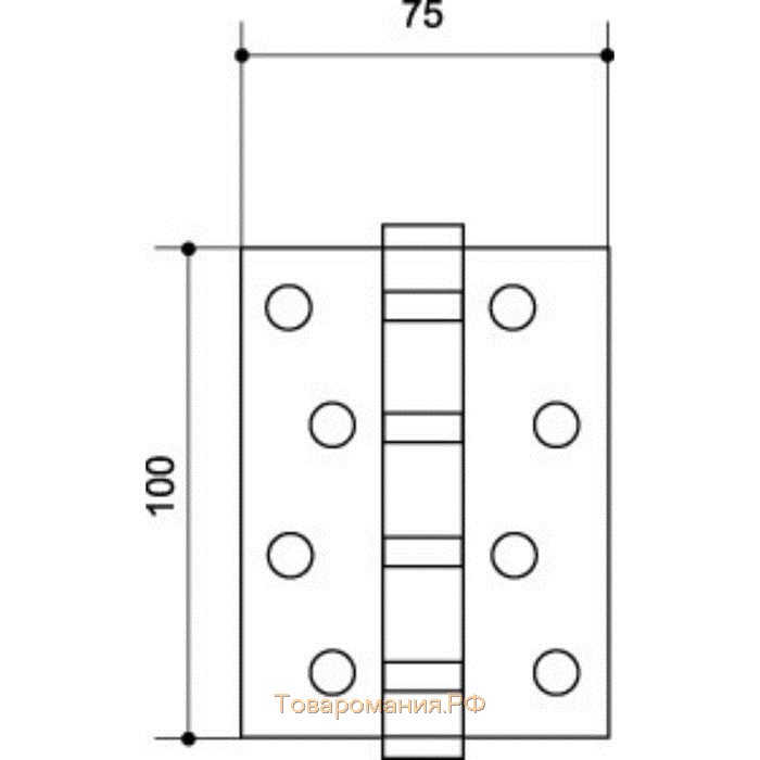 Петля универсальная Armadillo 500-C4 100x75x3 AB, цвет бронза, 1 шт.