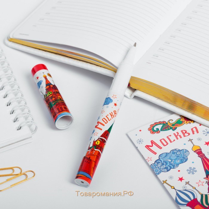 Ручка на открытке «Москва»