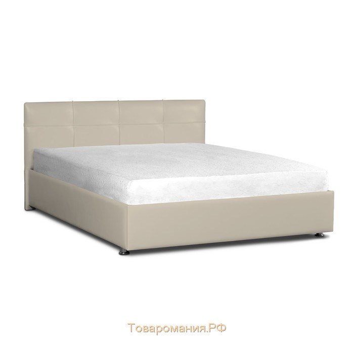 Кровать «Птичье гнездо» без ПМ, 160×200 см, экокожа, цвет ванильное суфле