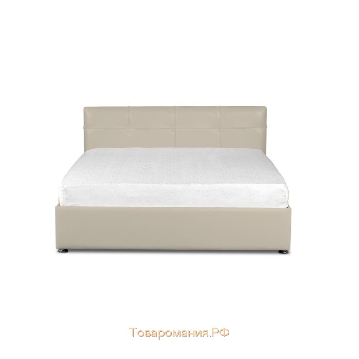 Кровать «Птичье гнездо» без ПМ, 180×200 см, экокожа, цвет ванильное суфле