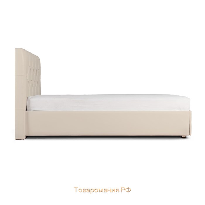 Кровать «Монблан» без ПМ, 160×200 см, экокожа, цвет ванильное суфле