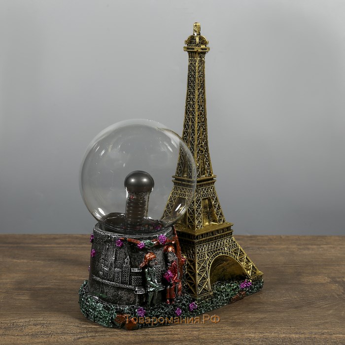 Плазменный шар "Влюбленные в Париже" 10х18х27 см RISALUX