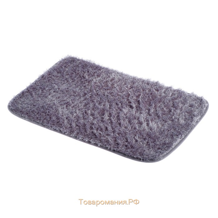 Набор ковриков для ванной и туалета «Пушистик», 2 шт, 38×40, 40×60 см, цвет серый