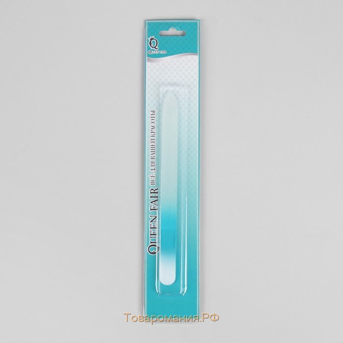 Пилка стеклянная для ногтей «Радуга», 14 см, в чехле, на блистере, цвет МИКС