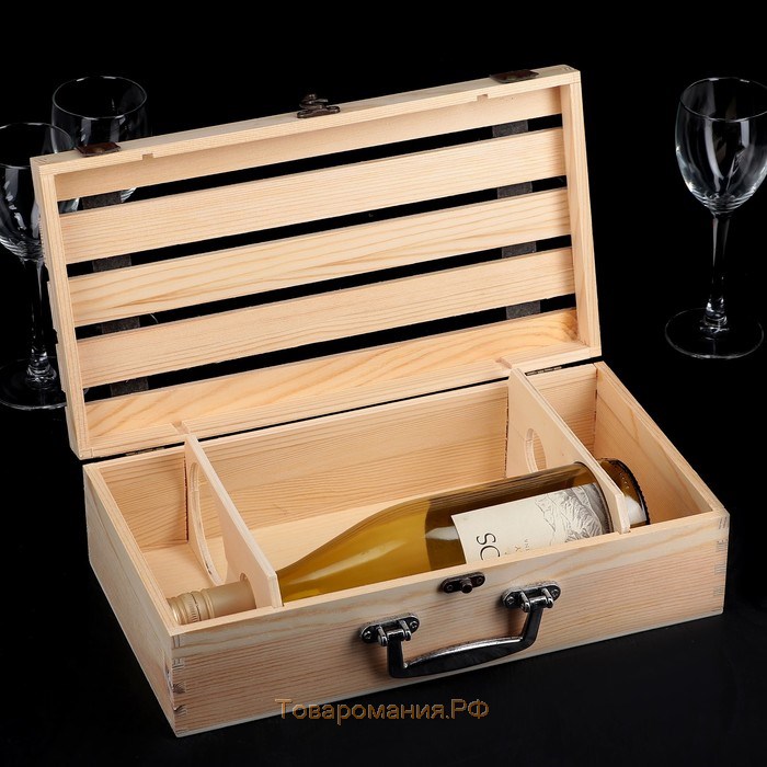 Ящик для хранения вина «Феррара», 35×20 см, на 2 бутылки