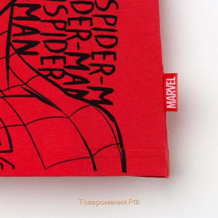 Футболка MARVEL «Человек паук», рост 110-116 (32), цвет малиновый