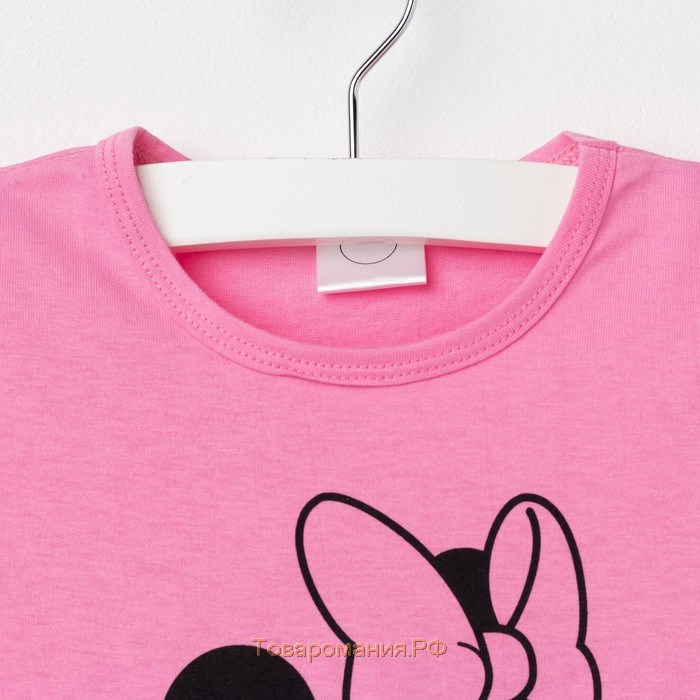 Футболка детская Disney "Минни", рост 110-116 (32), розовый