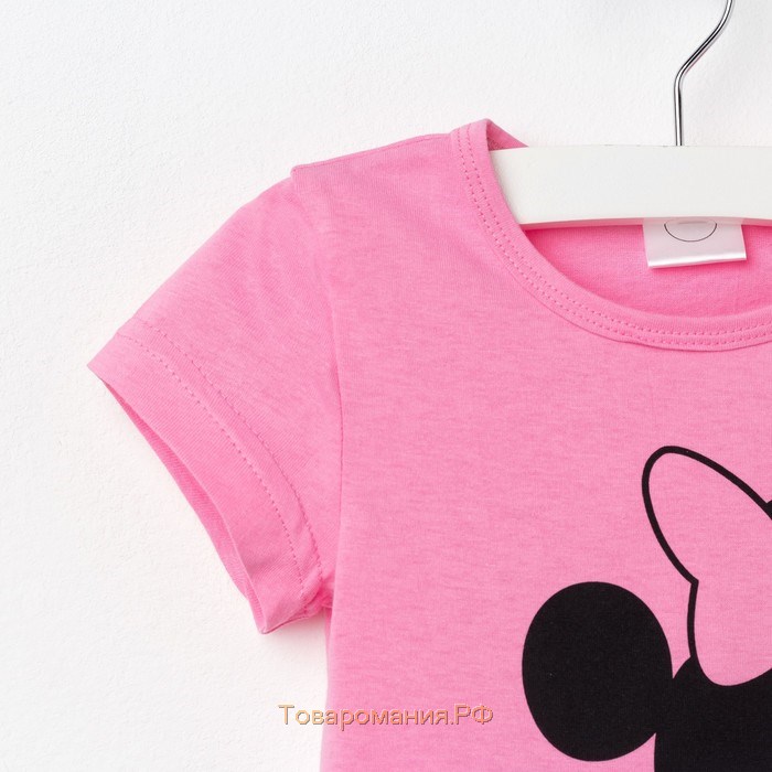Футболка детская Disney "Минни", рост 110-116 (32), розовый
