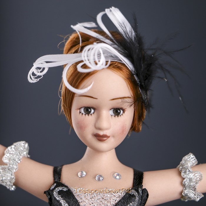 Кукла керамика коллекционная "Балерина в чёрном" 23 см