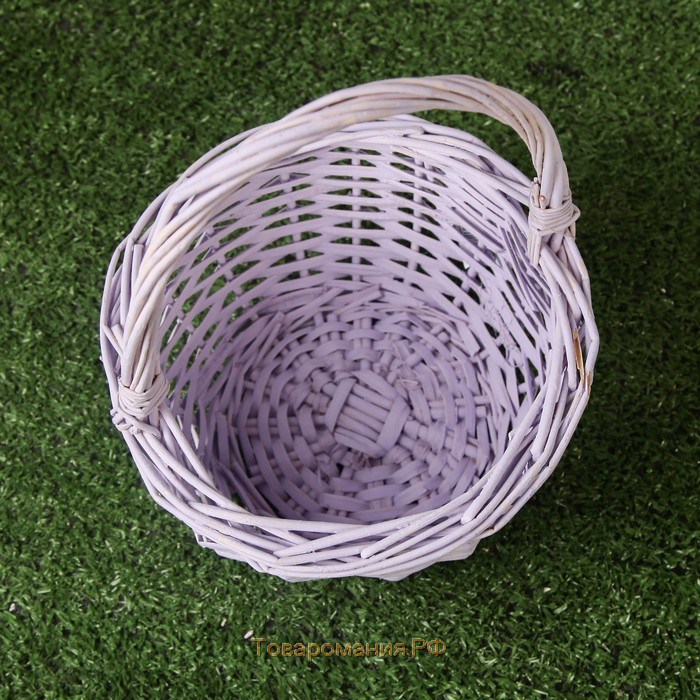 Корзина плетеная, 20×20×11,5/25 см, ива