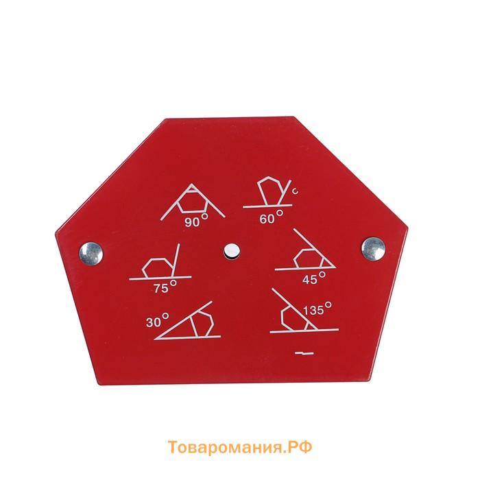 Магнитный угольник для сварки ТУНДРА, 30,45,60,75,90,135°, усилие на отрыв 23 кг