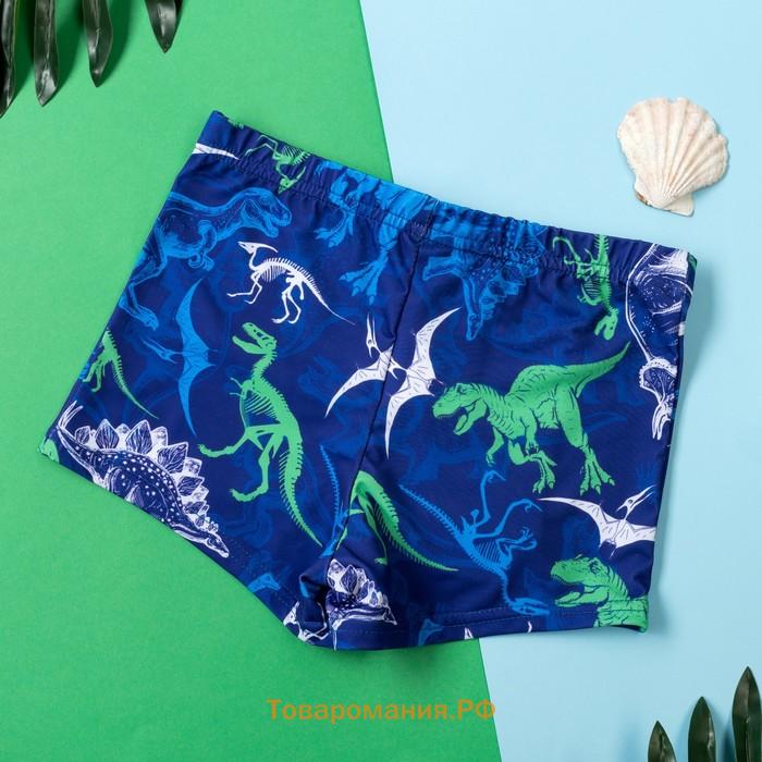 Плавки купальные для мальчика KAFTAN "Динозавры" рост 110-116 (32), цвет синий