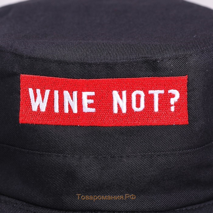 Панама Wine not, цвет чёрный