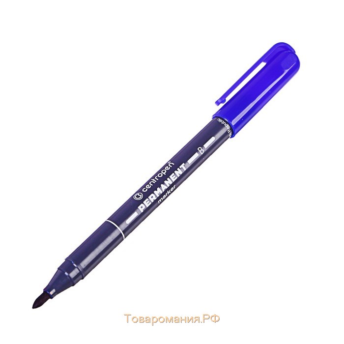 Маркер перманентный 3.3 мм Centropen 2836, линия 2 мм, цвет синий
