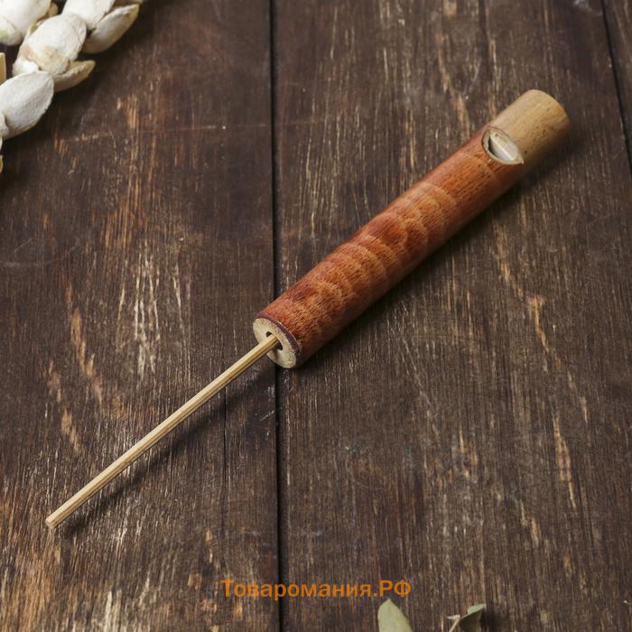 Музыкальный инструмент "Свисток" бамбук 15x1,5x1,5 см