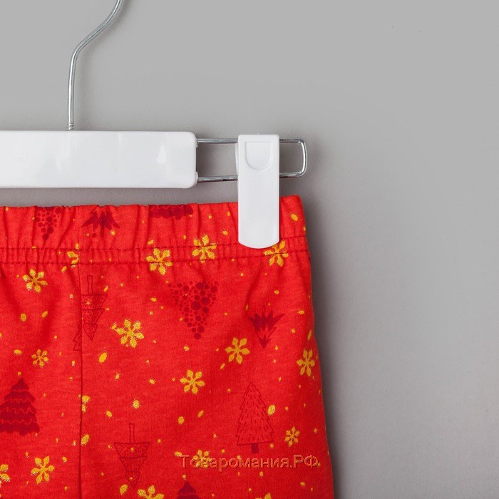 Пижама детская KAFTAN "Bright", размер 34 (122-128), цвет красный/белый