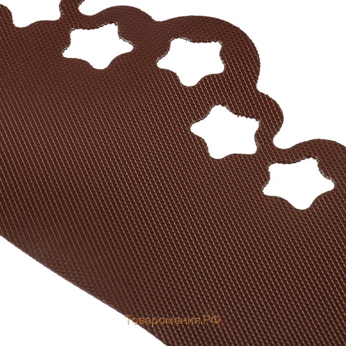 Лента бордюрная, 0.2 × 9 м, толщина 1.2 мм, пластиковая, фигурная, коричневая, Greengo