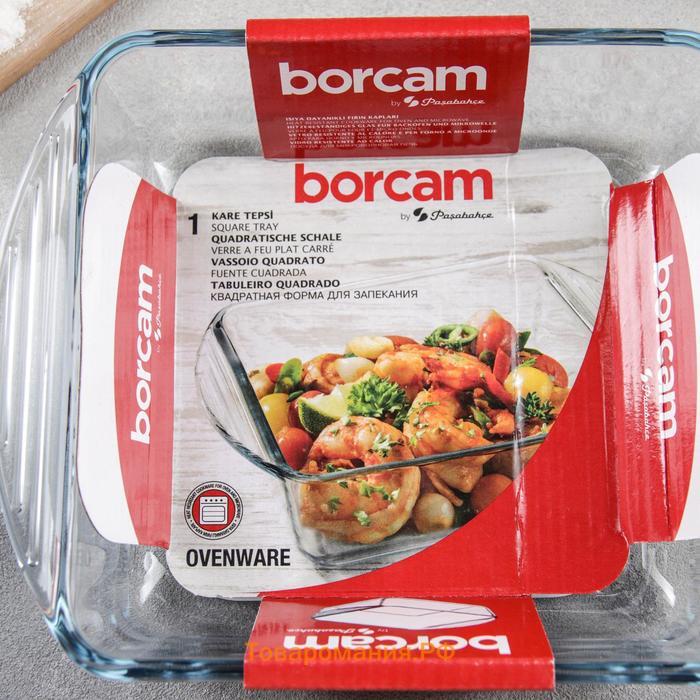 Форма для выпечки и запекания прямоугольная Paşabahçe Borcam, 1.04 л, 20,9×16.5 см, жаропрочное стекло, прозрачная