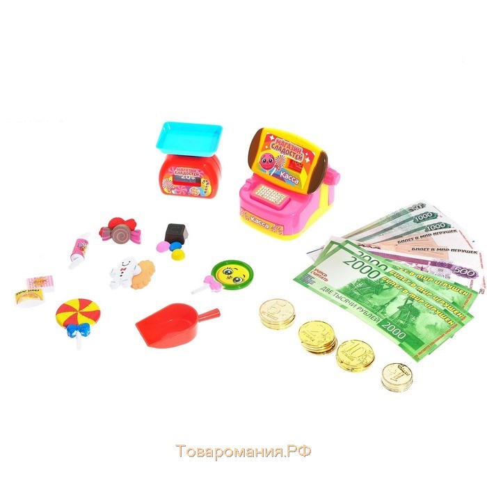 Игровой набор «Магазин сладостей», касса с деньгами